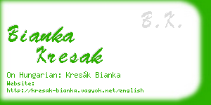 bianka kresak business card